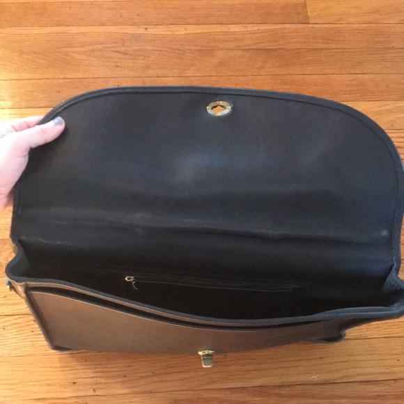 Vintage black leather briefcase - Picture 4 of 6
